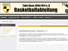 Tablet Screenshot of basketball.tura-elsen.de